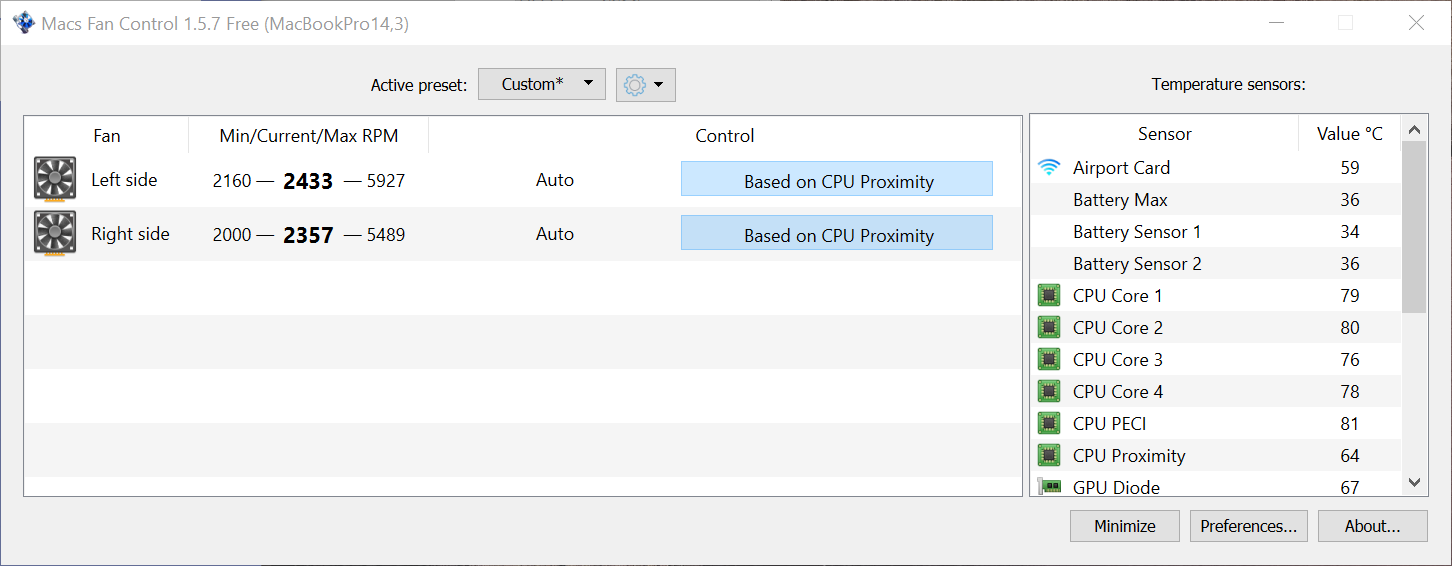 Mac Fans Control Application